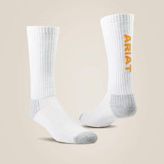Ariat Men|Women / Premium Ringspun Cotton Mid Calf Work Sock 3 Pair Pack