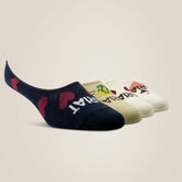 Ariat Women / No Slip No Show Sock 2 Pair Multi Color Pack