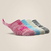 Ariat Women / No Slip No Show Sock 4 Pair Multi Color Pack