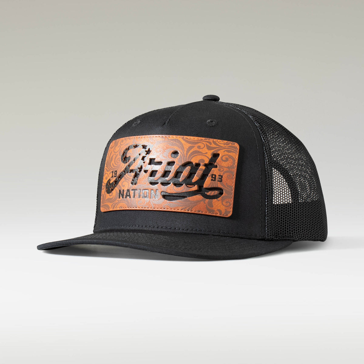 Ariat Men / Leather Flag Patch Cap