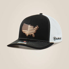 Ariat Men / Usa flag patch logo cap