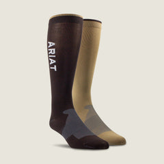 Ariat Men|Women / AriatTEK Essential Performance Sock 2 Pair Multi Color Pack