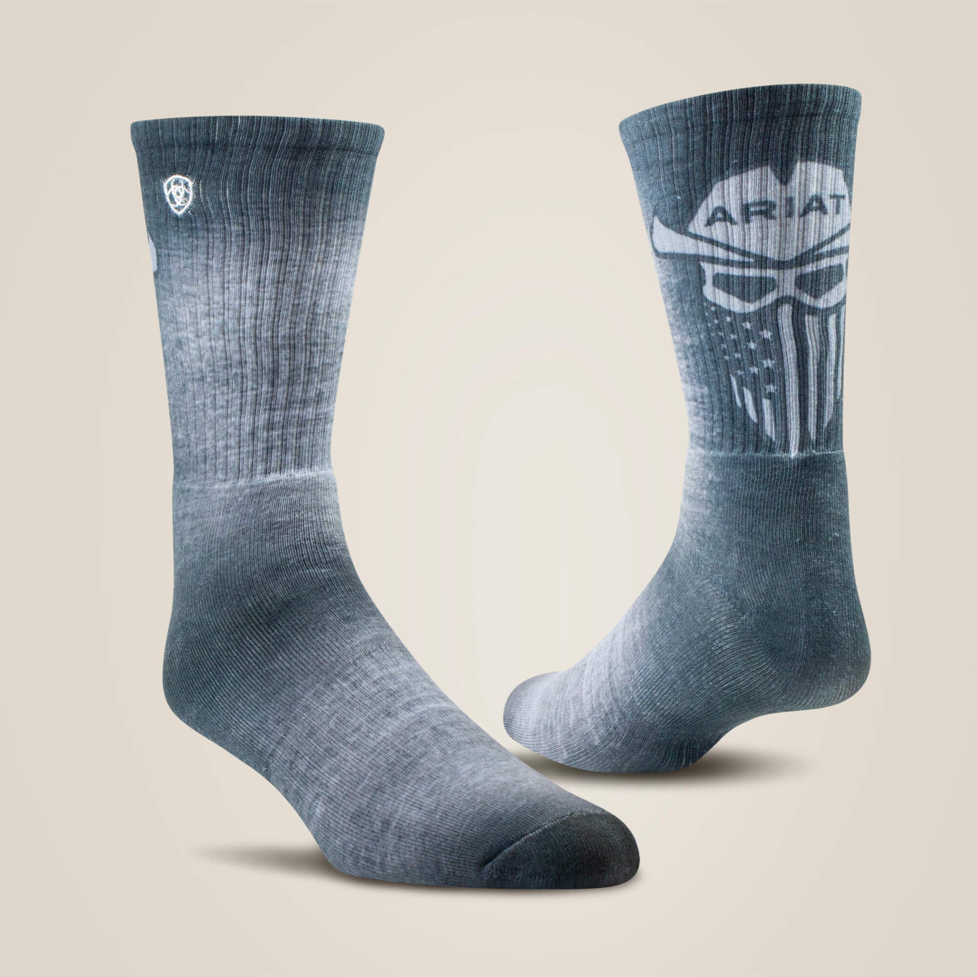 Ariat Men|Women / Incognito Graphic Crew Work Sock 2 Pair Multi Color Pack