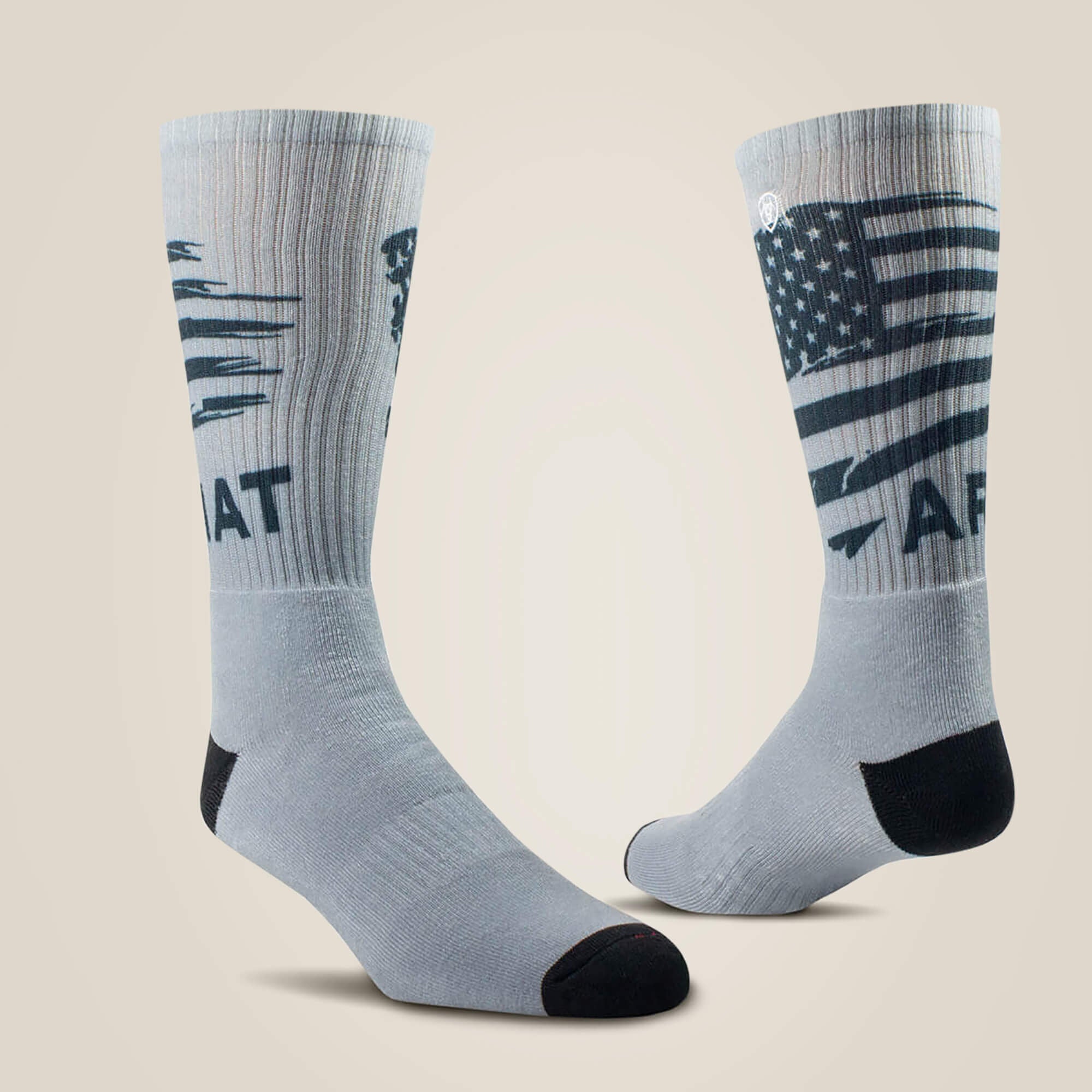 Ariat Men / Patriot Graphic Crew Work Sock 2 Pair Multi Color Pack