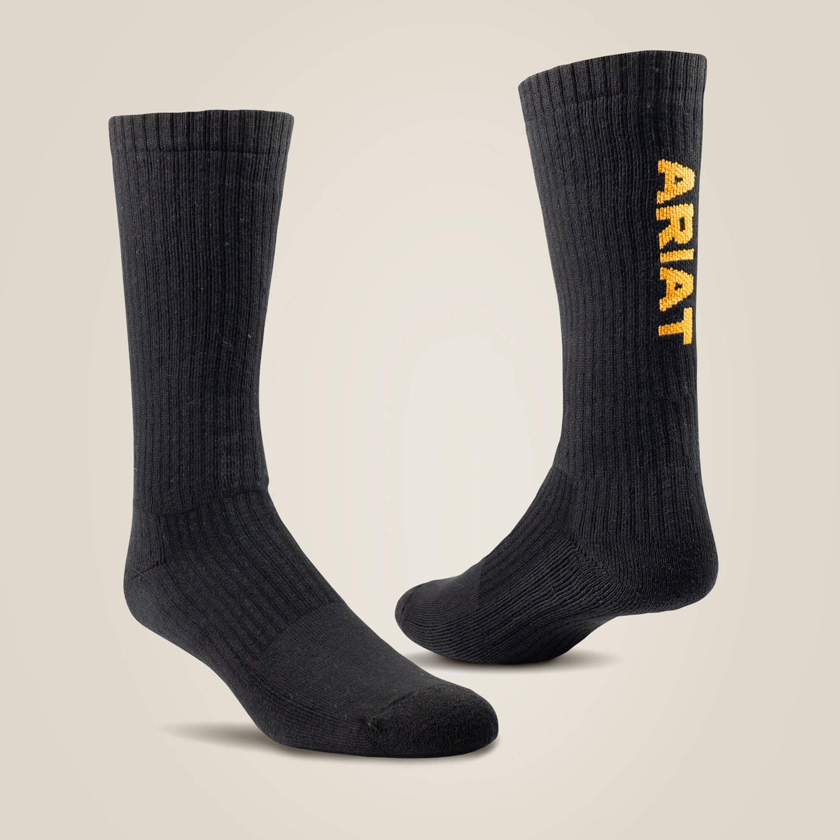 Ariat Men|Women / Premium Ringspun Cotton Mid Calf Work Sock 3 Pair Pack